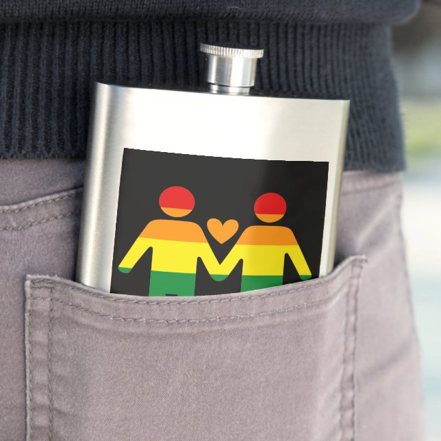 Rainbow Men Flachmann (Beispiel)