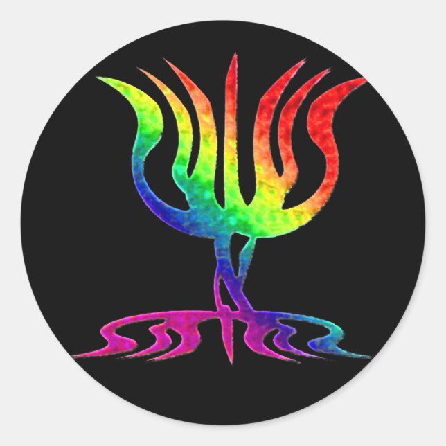 Rainbow Menorah Stickers (Vorderseite)