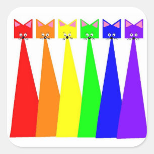 Rainbow Meows Stickers