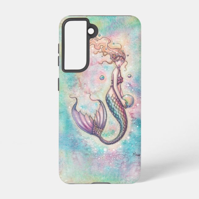 Rainbow Mermaid von Molly Harrison Fantasy Art Samsung Galaxy Hülle (Rückseite)
