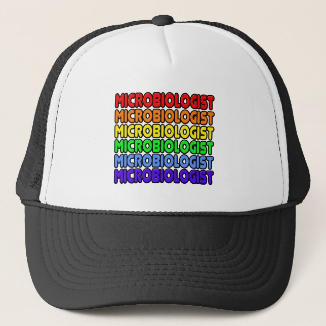 Rainbow Microbiologin Truckerkappe (Vorderseite)