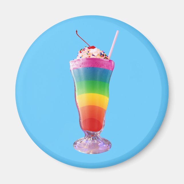 Rainbow Milkshake Magnet (Vorne)