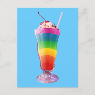 Rainbow Milkshake Postkarte