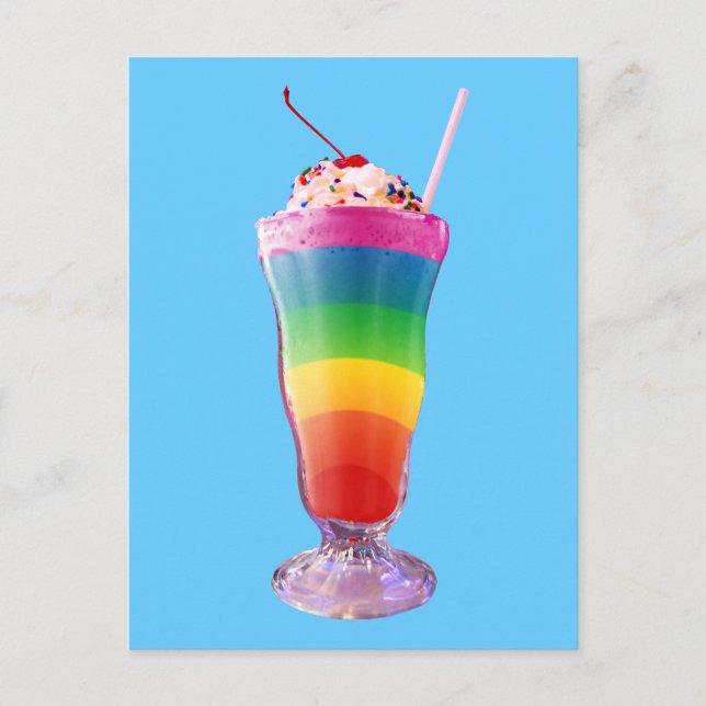 Rainbow Milkshake Postkarte (Vorderseite)
