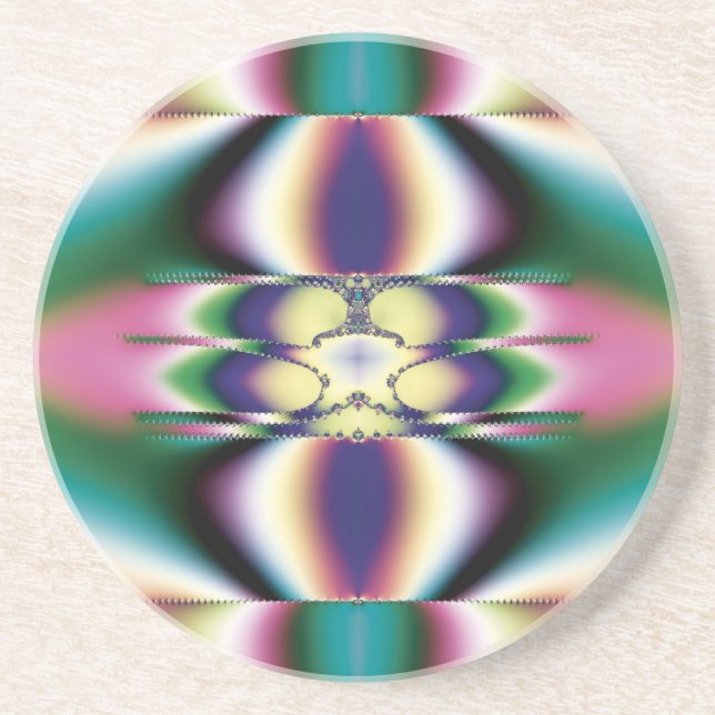 Rainbow Mirrors Sandstein Untersetzer (Vorne)
