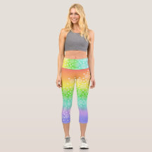 Rainbow mit Circles Capri Leggings