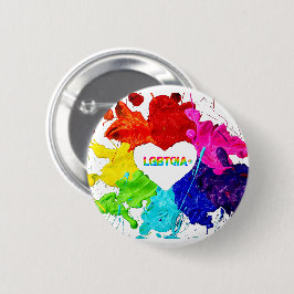 Rainbow Modern Strip LGBT Button
