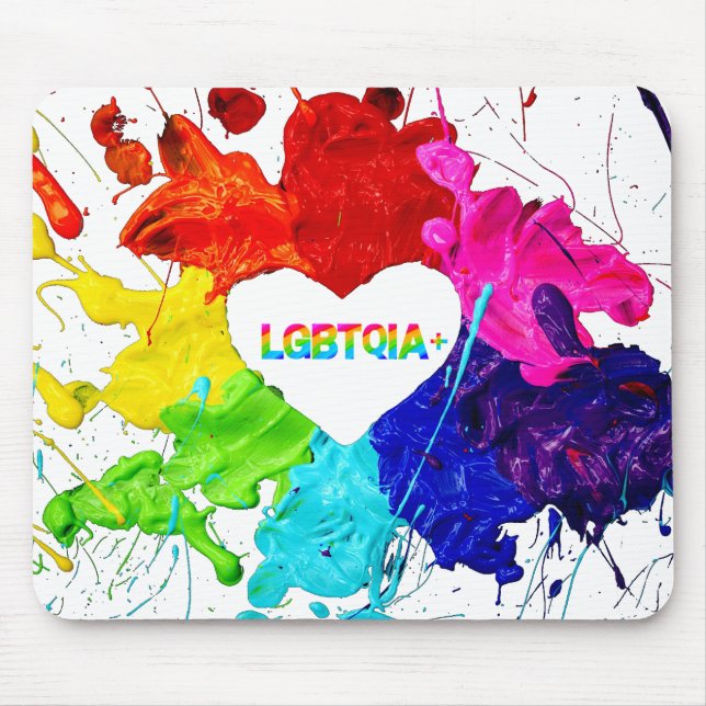 Rainbow Modern Strip LGBT Mousepad (Vorne)