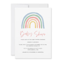Rainbow Moderne Aquarellbrause mit Babydusche