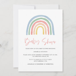 Rainbow Moderne Aquarellbrause mit Babydusche