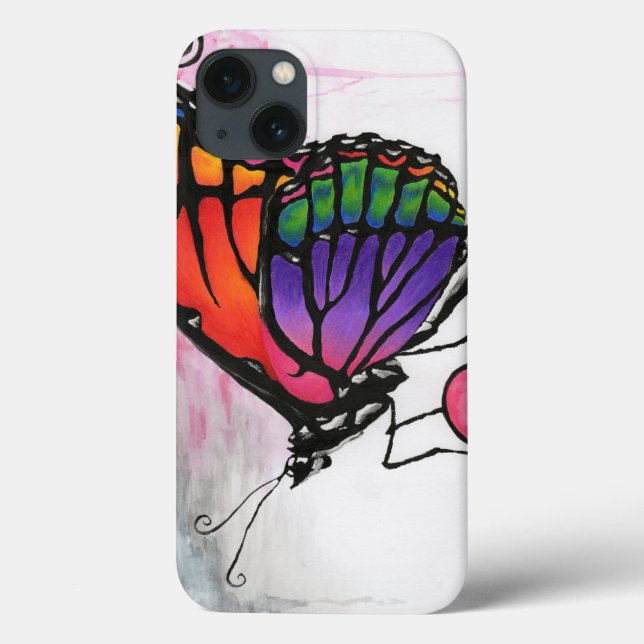 Rainbow Monarch Butterfly Fantasy Art iPad Case (Rückseite)
