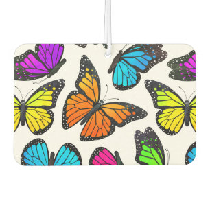 Rainbow Monarch Butterfly Pattern Autolufterfrischer
