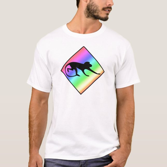 Rainbow Monkey Crossing T-Shirt (Vorderseite)