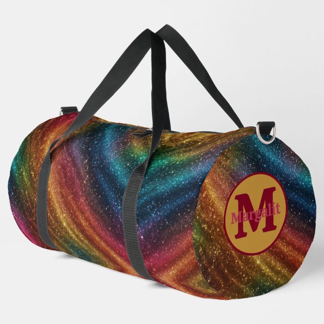 Rainbow Monogram Strip Large Duffel Bag Duffle Bag (Linke Ecke)