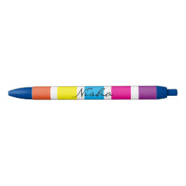 Rainbow Monogram Teacher Kids Kugelschreiber