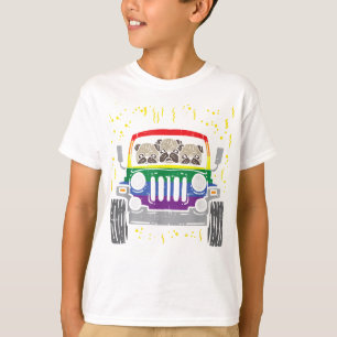 Rainbow Monster Truck Mops Hund Gay Pride LGBT Ani T-Shirt