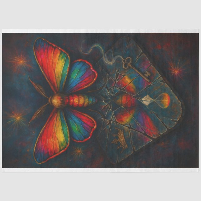 Rainbow Moove a Broken Mirror Decoupage Paper Seidenpapier (Vorderseite)