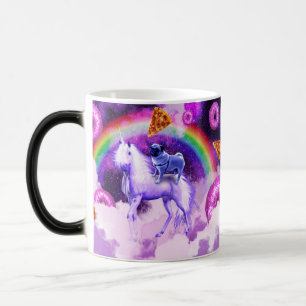 Rainbow-Mops im Weltraum auf einem Einhorn Verwandlungstasse