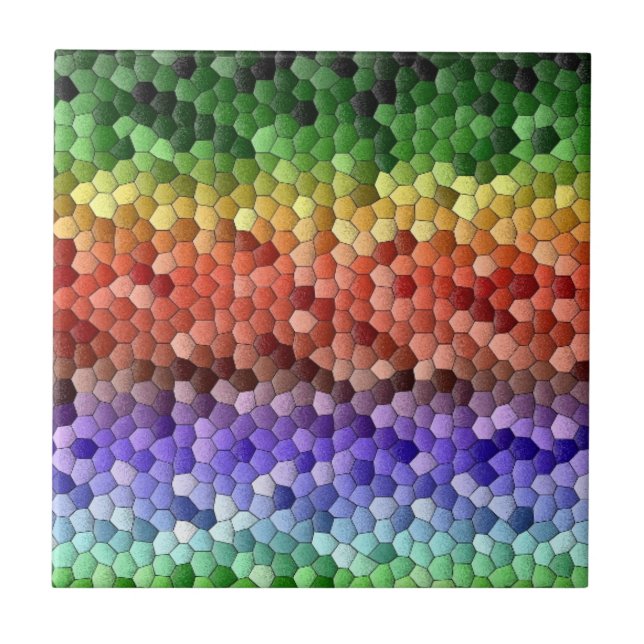 Rainbow Mosaik Fliese (Vorderseite)