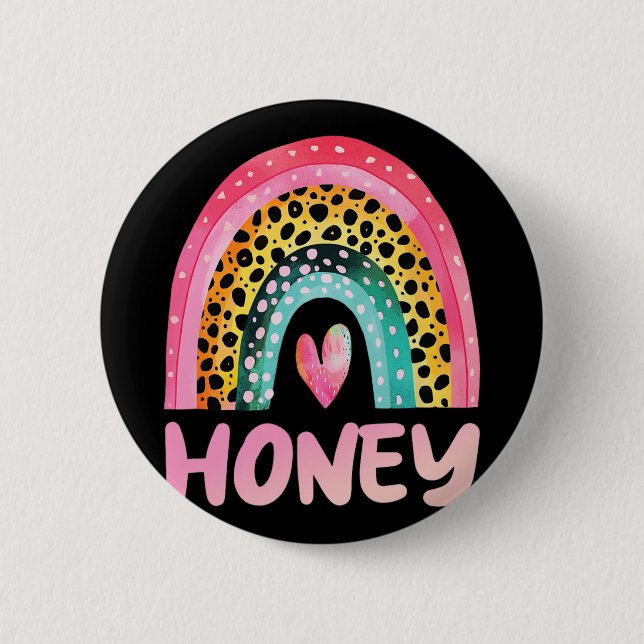 Rainbow Mother#39; #39;s Day Liebe Niedlich Funny  Button (Vorderseite)