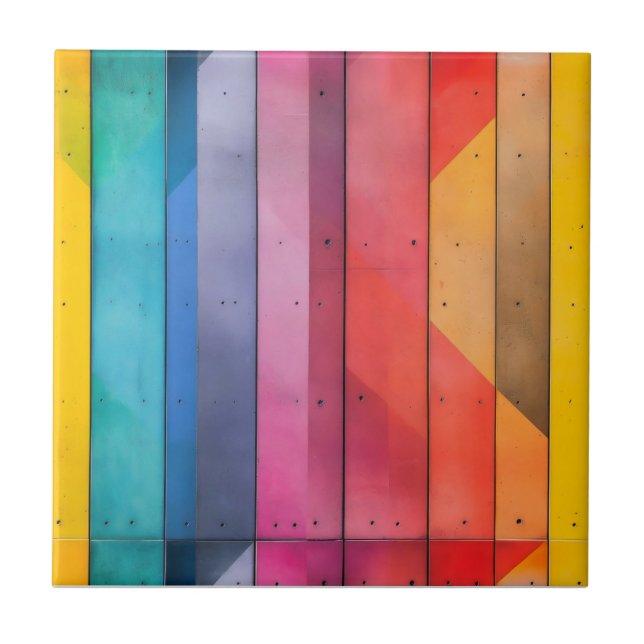 Rainbow-Motherboard-Muster Fliese (Vorderseite)