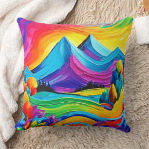 Rainbow Mountain Kissen