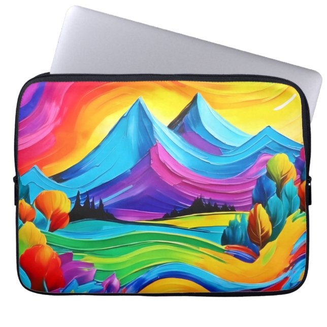 Rainbow Mountain Laptopschutzhülle (Vorderseite)