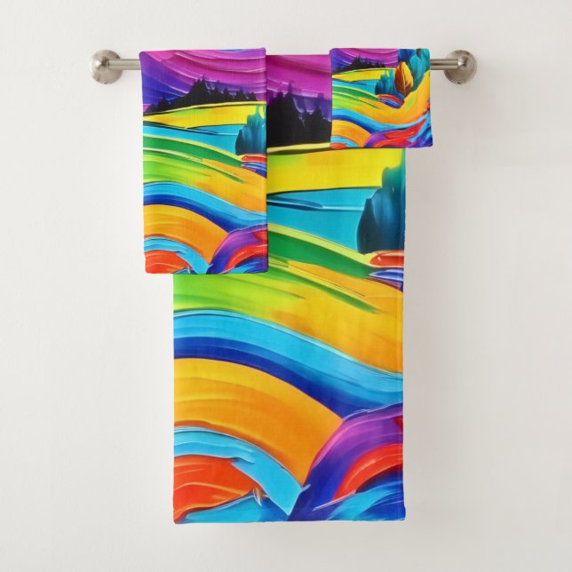 Rainbow Mountain Majesty Art (En situation)