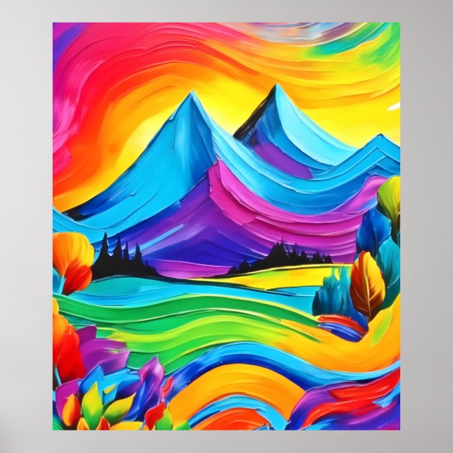 Rainbow Mountain Poster (Vorne)