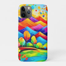 Rainbow Mountains Abstrakt Landschaft