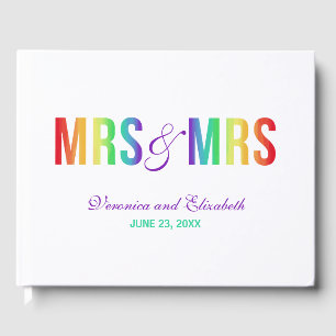 Rainbow Mrs. & Mrs.   Lesbische Hochzeit Gästebuch