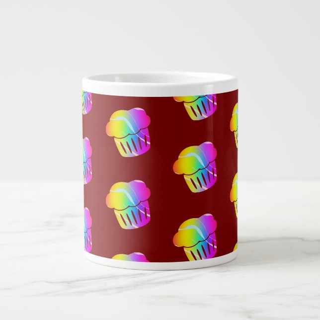 Rainbow Muffins Gift Jumbo-Tasse (Vorderseite)