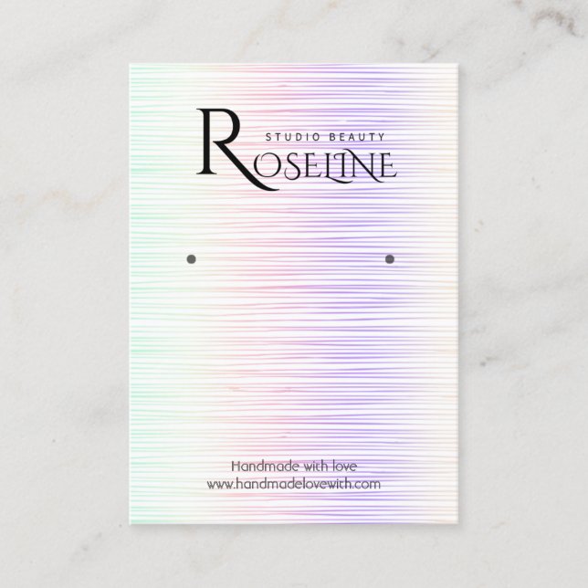 Rainbow Multi Colour iridescent Juwelier Anzeige Visitenkarte (Vorderseite)