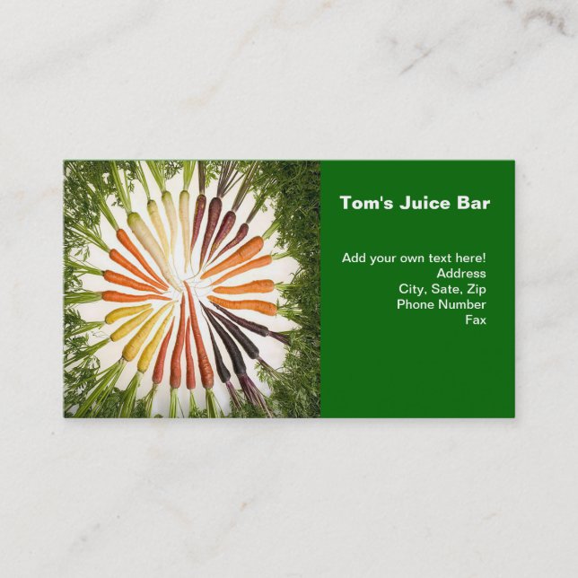 Rainbow Multicolored Carrots Business Cards Visitenkarte (Vorderseite)