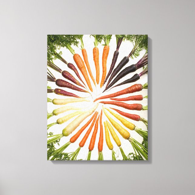 Rainbow Multicolored Carrots Leinwand (Vorderseite)