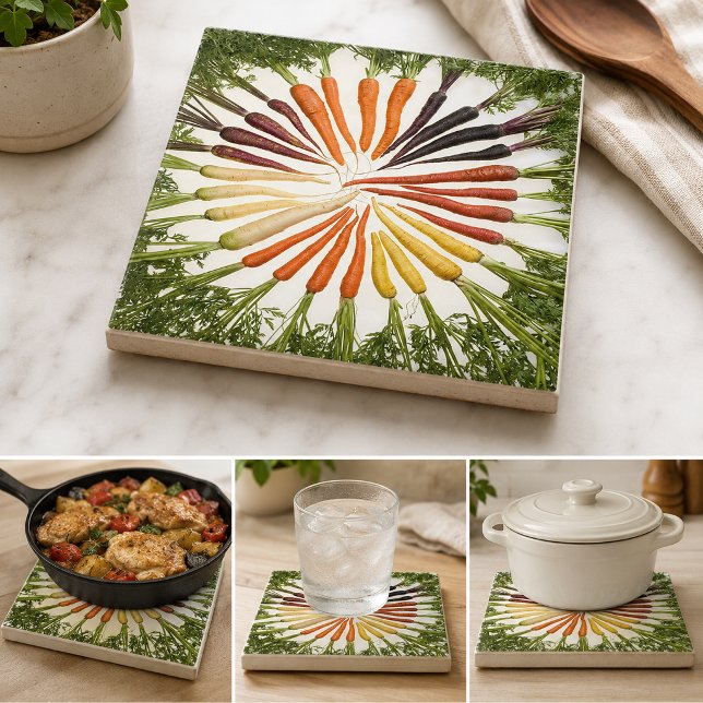 Rainbow Multicolored Carrots Tile Fliese (Rainbow Multicolored Carrots Tile)