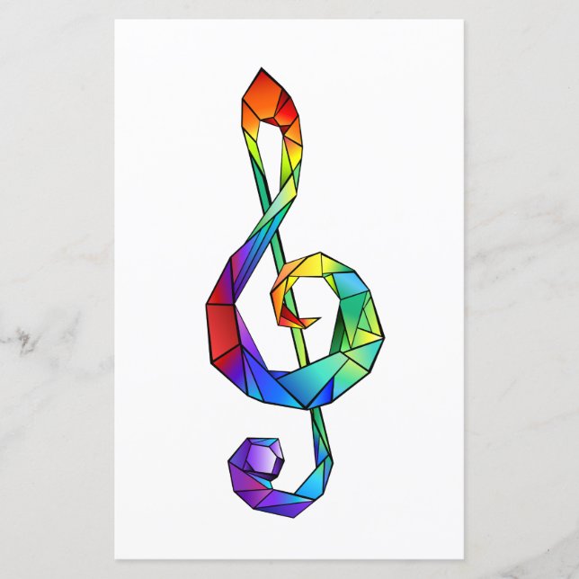Rainbow Musical Key Treble (Vorderseite)