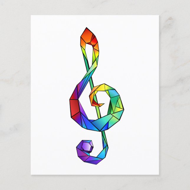 Rainbow Musical Key Treble Flyer (Vorne)