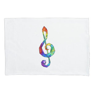 Rainbow Musical Key Treble Kissenbezug