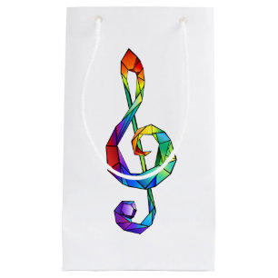 Rainbow Musical Key Treble Kleine Geschenktüte