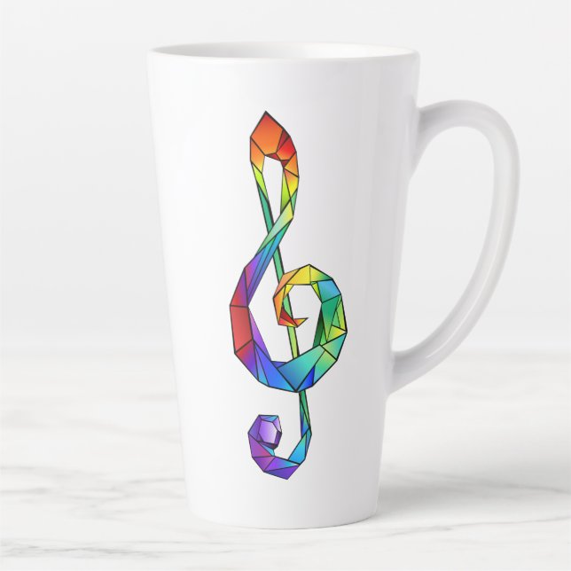 Rainbow Musical Key Treble Milchtasse (Rechts)