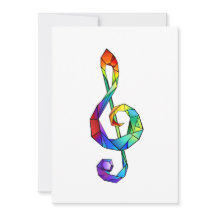 Rainbow Musical Key Treble