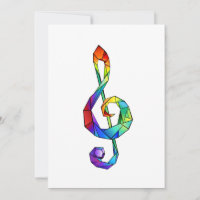 Rainbow Musical Key Treble