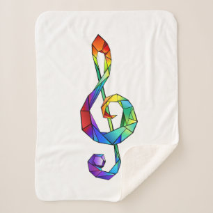Rainbow Musical Key Treble Sherpadecke