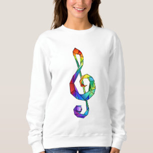 Rainbow Musical Key Treble Sweatshirt