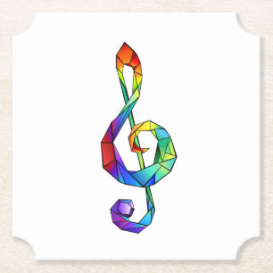 Rainbow Musical Key Treble Untersetzer