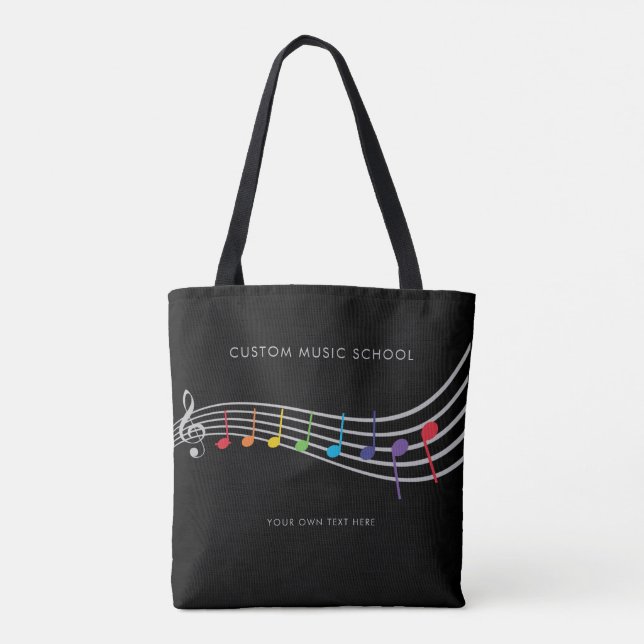 Rainbow-Musiknoten der Custom Music School Tasche (Rückseite)