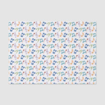 Rainbow-Musiknoten-Gewebepapier