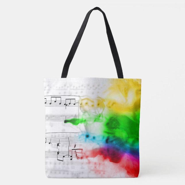Rainbow-Musiknoten Tasche (Vorderseite)