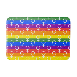 Rainbow-Muster Badematte